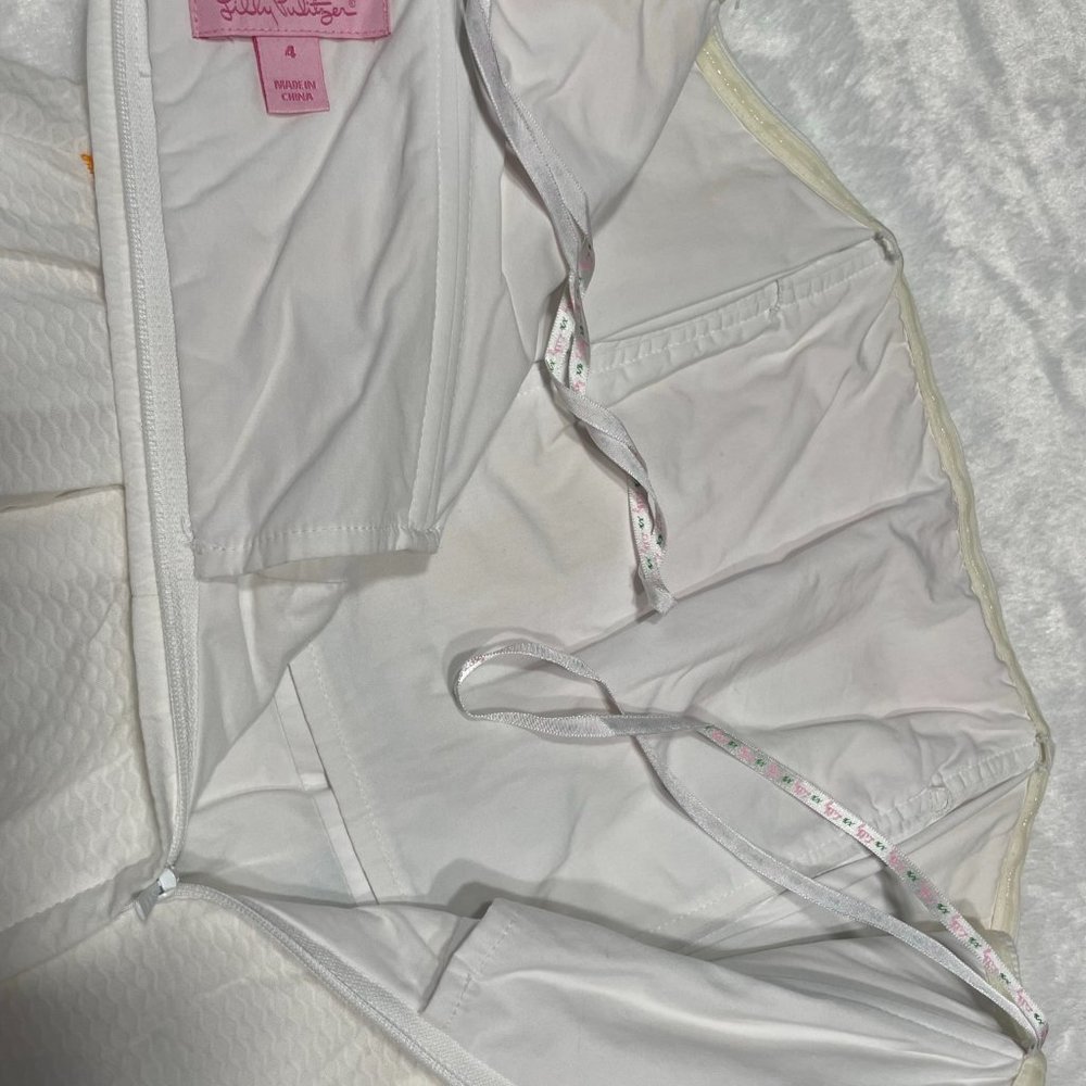 Lilly Pulitzer White Embroidered Strapless Dress - Picture 8 of 9